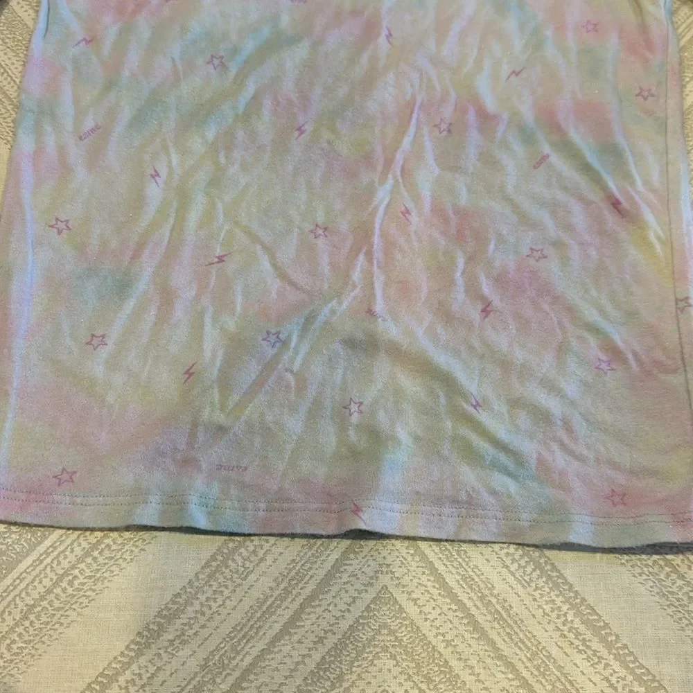 Esme Girls Light Tie Dye Lightning Bolt & Star Long Sleeve Pajama Set - Size 12